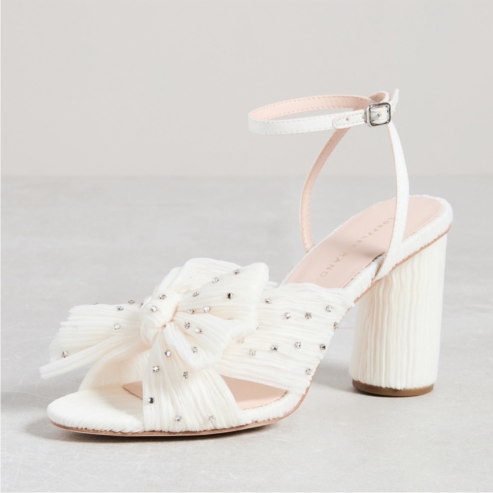 Loeffler Randall Camellia Rhinestone Bow Heel 8.5 - Picture 1 of 9